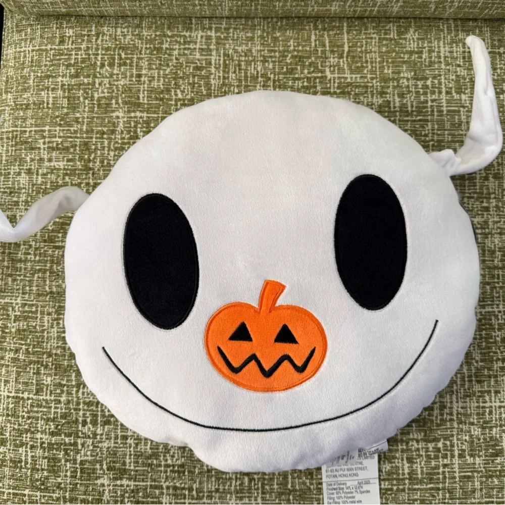 NEW w/ tags Halloween Zero Ghost face Pillow nightmare Christmas NBC Jack Disney